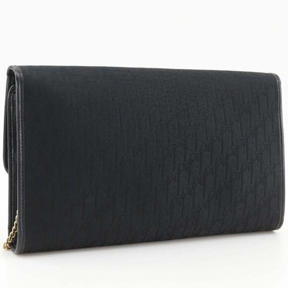 CHRISTIAN DIOR Vintage Black Canvas Shoulder Bag main image 3